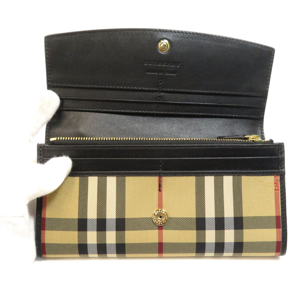 Burberry Check Nova Long Leather Wallet - Picture 4 of 8